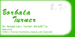 borbala turner business card